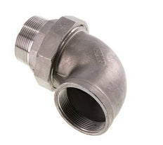 90deg Angled Connector 2'' Male R x Female Rp Stainless Steel Conical Seal 16bar (224.8psi)