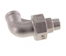 90deg Angled Connector 3/8'' Male R x Female Rp Stainless Steel Conical Seal 16bar (224.8psi)