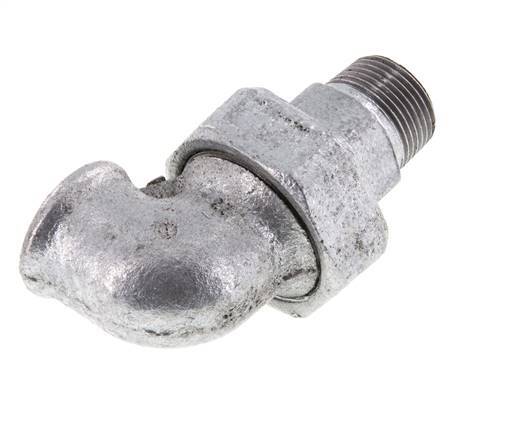 90deg Angled Union Connector 3/4'' Male R x Female Rp Cast Iron Flat Seal Centellen 25bar (351.25psi)