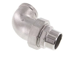 90deg Angled Union Connector 1 1/2'' Male R x Female Rp Stainless Steel Flat Seal PTFE 16bar (224.8psi)