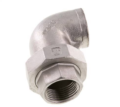 90deg Union Connector Rp1'' Female Stainless Steel Conical Seal 16bar (224.8psi)