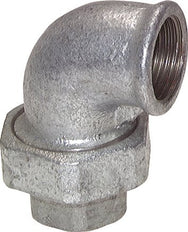 90deg Union Connector Rp2 1/2'' Female Cast Iron Conical Seal 25bar (351.25psi)