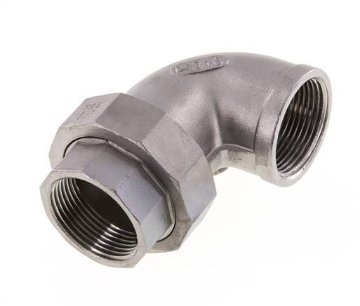 90deg Union Connector Rp1 1/4'' Female Stainless Steel Conical Seal 16bar (224.8psi)