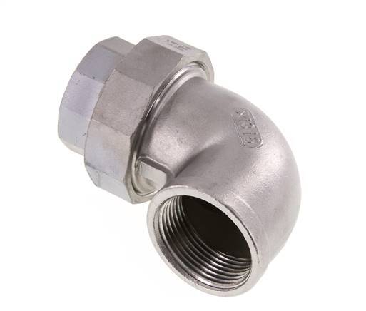 90deg Union Connector Rp1 1/4'' Female Stainless Steel Conical Seal 16bar (224.8psi)