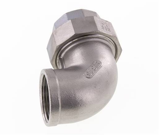 90deg Union Connector Rp1 1/4'' Female Stainless Steel Conical Seal 16bar (224.8psi)