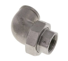 90deg Angled Union Connector Rp3/4'' Female Stainless Steel Flat Seal PTFE 16bar (224.8psi)
