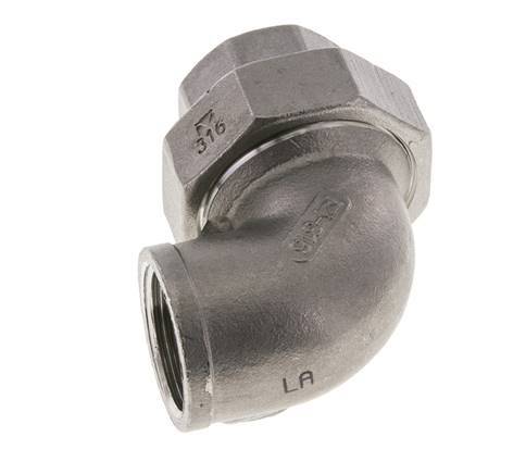 90deg Angled Union Connector Rp3/4'' Female Stainless Steel Flat Seal PTFE 16bar (224.8psi)