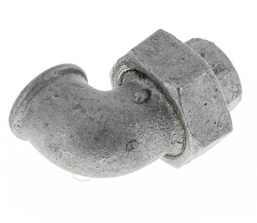 90deg Angled Union Connector Rp3/4'' Female Cast Iron Flat Seal Centellen 25bar (351.25psi)
