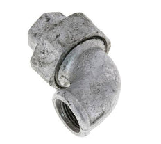 90deg Angled Union Connector Rp3/8'' Female Cast Iron Flat Seal Centellen 25bar (351.25psi)