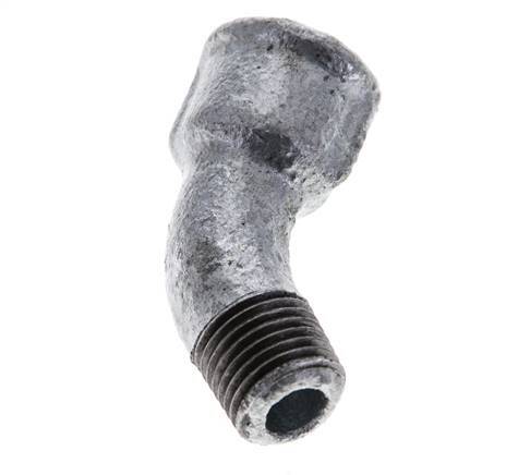 Elbow Fitting 45deg R1/4'' Male x Rp1/4'' Female Cast Iron 25bar (351.25psi) [2 Pieces]