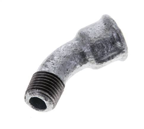 Elbow Fitting 45deg R1/4'' Male x Rp1/4'' Female Cast Iron 25bar (351.25psi) [2 Pieces]