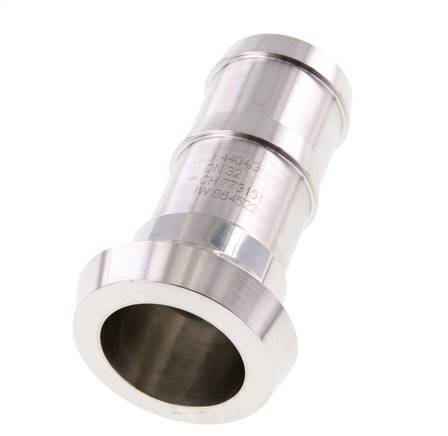 Sanitary (Dairy) Fitting 50mm Cone x 1 1/4 inch (32 mm) Hose Pillar Stainless Steel