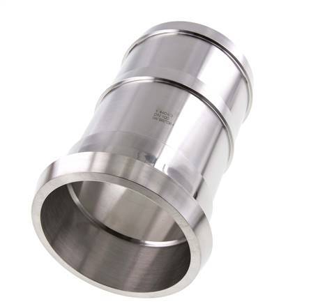 Sanitary (Dairy) Fitting 121mm Cone x 4 inch (100 mm) Hose Pillar Stainless Steel