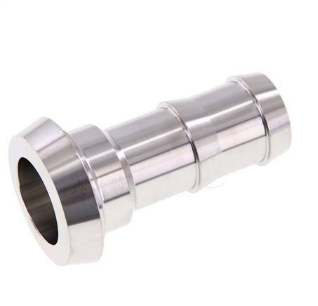Sanitary (Dairy) Fitting 44mm Cone x 1 inch (25 mm) Hose Pillar Stainless Steel