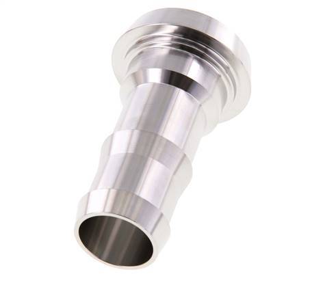 Sanitary (Dairy) Fitting 44mm Cone x 1 inch (25 mm) Hose Pillar Stainless Steel