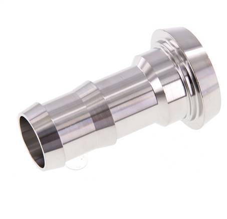 Sanitary (Dairy) Fitting 44mm Cone x 1 inch (25 mm) Hose Pillar Stainless Steel