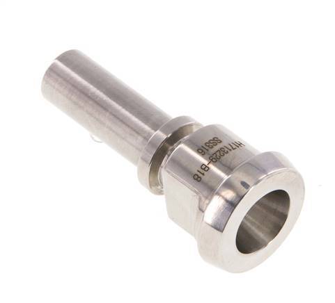 DIN 11851 Sanitary (Dairy) Fitting 28mm Cone x 1/2 inch (13 mm) Hose Pillar Stainless Steel Safety Collar