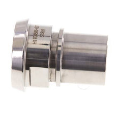 DIN 11851 Sanitary (Dairy) Fitting 56mm Cone x 1 1/2 inch (38 mm) Hose Pillar Stainless Steel Safety Collar