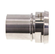 DIN 11851 Sanitary (Dairy) Fitting 86mm Cone x 2 1/2 inch (65 mm) Hose Pillar Stainless Steel Safety Collar