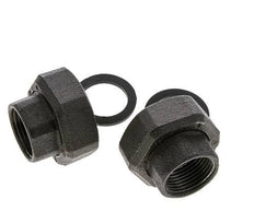 Pump Fitting Rp1'' x G 1 1/2 inch Cast Iron Flat Seal NBR 20bar (281.0psi)