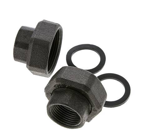 Pump Fitting Rp1'' x G 1 1/2 inch Cast Iron Flat Seal NBR 20bar (281.0psi)