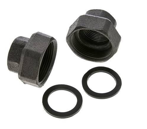 Pump Fitting Rp1'' x G 1 1/2 inch Cast Iron Flat Seal NBR 20bar (281.0psi)