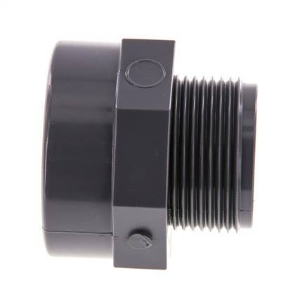 Reducing Adapter G1 1/4'' Male x Rp1 1/2'' Female PVC-U 16bar (224.8psi) EN 1452-3 [2 Pieces]