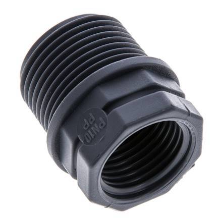 Reducing Ring G1/2'' Female x G3/4'' Male Polypropylene (pp) 10bar (140.5psi) FDA 27mm Hex [2 Pieces]