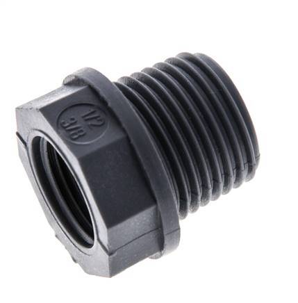 Reducing Ring G3/8'' Female x G1/2'' Male Polypropylene (pp) 10bar (140.5psi) FDA 25mm Hex [2 Pieces]