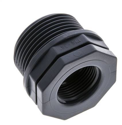 Reducing Ring G3/4'' Female x G1 1/4'' Male Polypropylene (pp) 10bar (140.5psi) FDA 46mm Hex