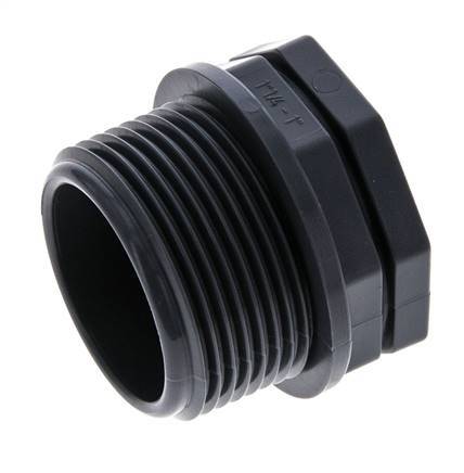 Reducing Ring G1'' Female x G1 1/4'' Male Polypropylene (pp) 10bar (140.5psi) FDA 46mm Hex