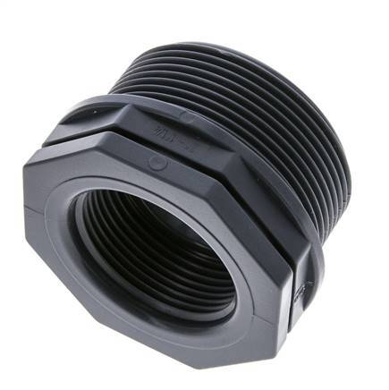 Reducing Ring G1 1/4'' Female x G2'' Male Polypropylene (pp) 10bar (140.5psi) FDA 65mm Hex