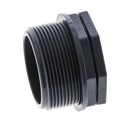 Reducing Ring G1 1/4'' Female x G2'' Male Polypropylene (pp) 10bar (140.5psi) FDA 65mm Hex
