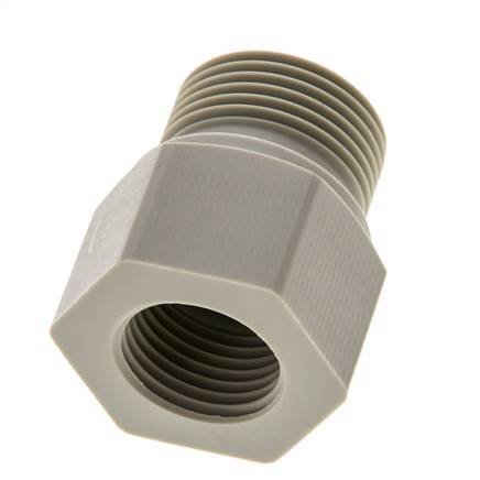 Reducing Ring G1/2'' Female x G3/4'' Male Polypropylene (pp) 10bar (140.5psi) FDA 32mm Hex