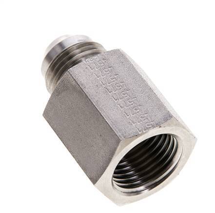 JIC Reducing Nipple G1/2'' Female x UNF 3/4''-16 Male Stainless Steel 275bar (3863.75psi)