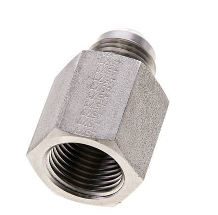 JIC Reducing Nipple G1/2'' Female x UNF 3/4''-16 Male Stainless Steel 275bar (3863.75psi)
