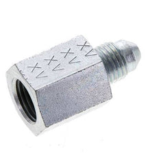 JIC Reducing Nipple G1/4'' Female x UNF 7/16''-20 Male Steel 310bar (4355.5psi) [2 Pieces]