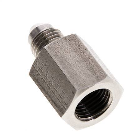 JIC Reducing Nipple G1/4'' Female x UNF 7/16''-20 Male Stainless Steel 310bar (4355.5psi)