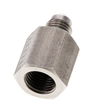 JIC Reducing Nipple G1/4'' Female x UNF 7/16''-20 Male Stainless Steel 310bar (4355.5psi)