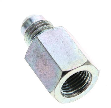 JIC Reducing Nipple G1/4'' Female x UNF 1/2''-20 Male Steel 275bar (3863.75psi) [2 Pieces]
