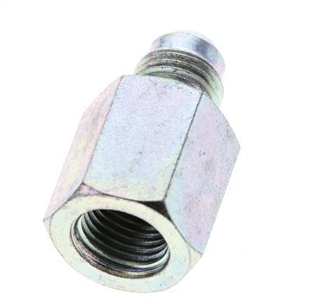 JIC Reducing Nipple G1/4'' Female x UNF 1/2''-20 Male Steel 275bar (3863.75psi) [2 Pieces]