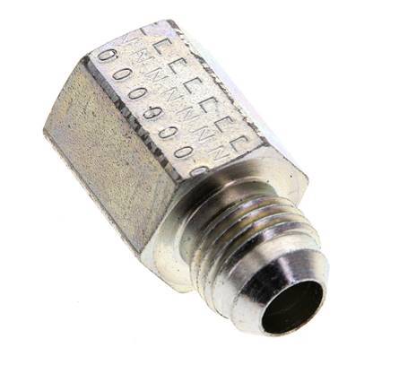 JIC Reducing Nipple UNF 9/16''-18 Male x 1/4'' NPT Female Steel 275bar (3863.75psi)