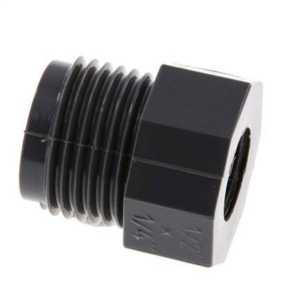 Reducing Ring Rp1/2'' Female x G1/2'' Male PVC-U 16bar (224.8psi) EN 1452-3 [5 Pieces]