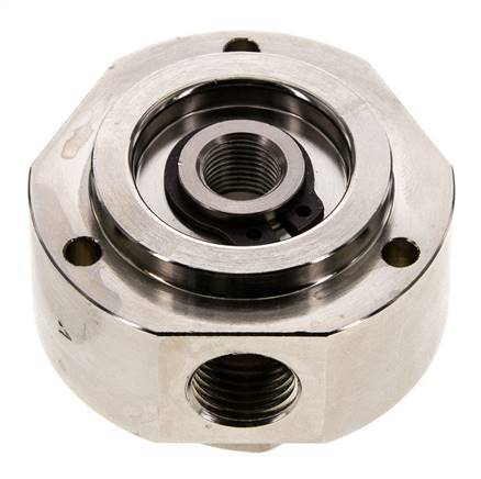 3-Way Rotary Joint 1/8'' x 1/4'' x3/8'' Nickel-plated Brass PUR 0bar (0.0psi)