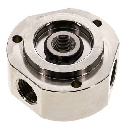 3-Way Rotary Joint 1/8'' x 1/4'' x3/8'' Nickel-plated Brass PUR 0bar (0.0psi)