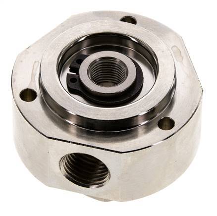 3-Way Rotary Joint 1/8'' x 1/4'' x3/8'' Nickel-plated Brass PUR 0bar (0.0psi)