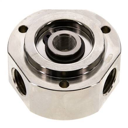 3-Way Rotary Joint 1/8'' x 1/4'' x3/8'' Nickel-plated Brass PUR 0bar (0.0psi)