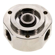 3-Way Rotary Joint 1/8'' x 1/4'' x3/8'' Nickel-plated Brass PUR 0bar (0.0psi)