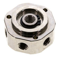 6-Way Rotary Joint 1/8'' x3/8'' Nickel-plated Brass PUR 12bar (168.6psi)