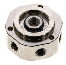 6-Way Rotary Joint 1/8'' x3/8'' Nickel-plated Brass PUR 12bar (168.6psi)